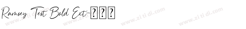 Ramsey Test Bold Ext字体转换